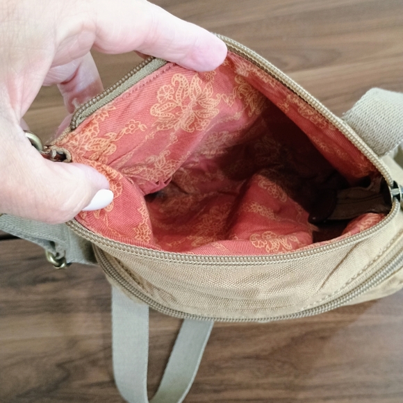 Fossil Tan Canvas Crossbody Bag - Picture 11 of 13